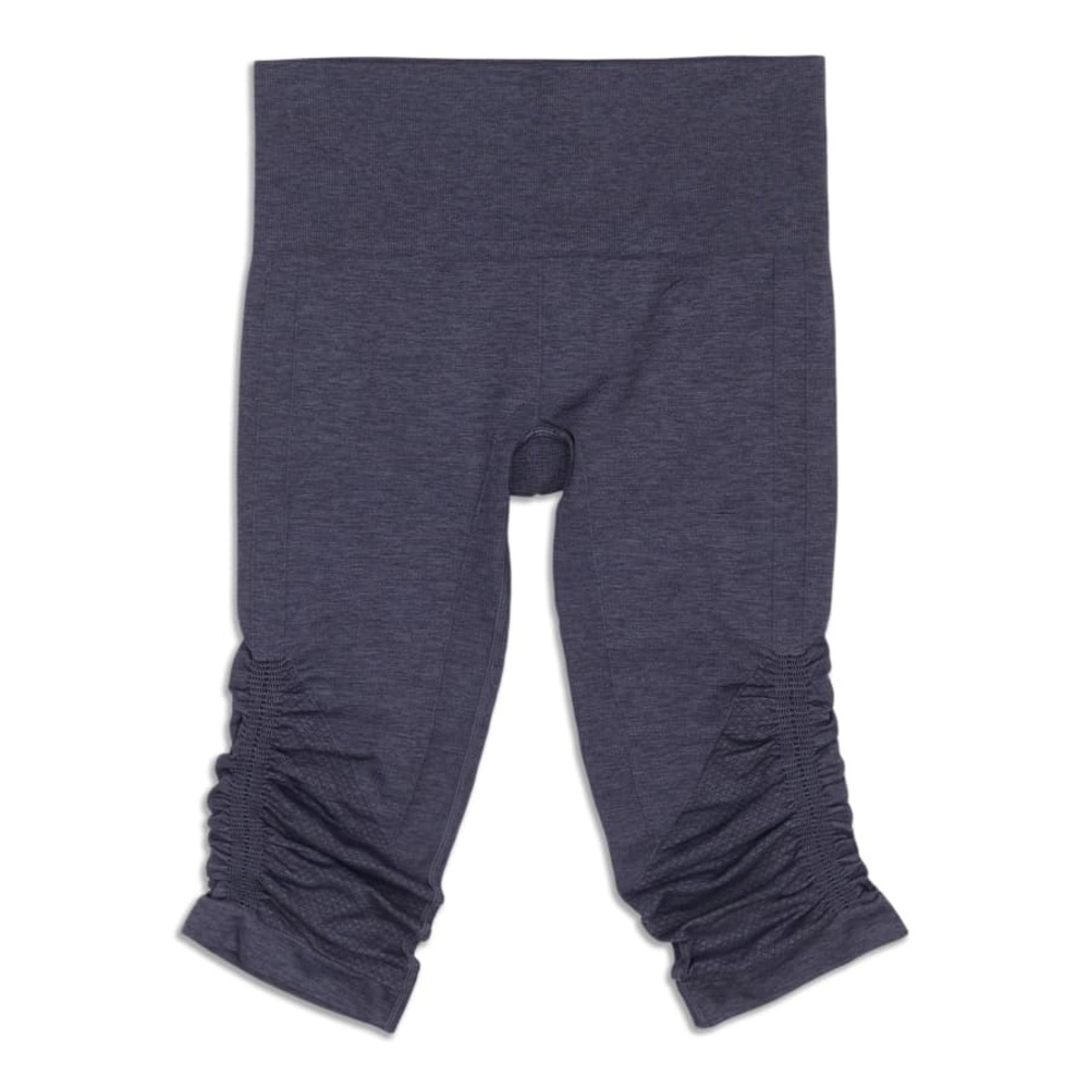 Lululemon In the Flow crop, heathered inkwell, size 6